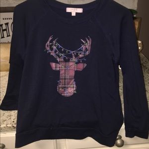 navy kids christmas sweatshirt